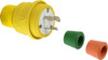 Value Collection 250V 20A NEMA L6-20 Industrial Twist Lock Plug 2 Poles, 3 Wires, IP67, Ungrounded, Yellow 26W48 - 73203051