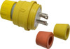 Value Collection 480V 30A NEMA L16-30 Industrial Twist Lock Plug 3 Poles, 4 Wires, IP67, Ungrounded, Yellow 28W76 - 73203382