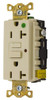 Hubbell Wiring Device-Kellems 1 Phase, 5-20R NEMA, 125 VAC, 20 Amp, Self Grounding, GFCI Receptacle 2 Pole, Back and Side Wiring, Hospital Grade GFR8300HIL - 93791051