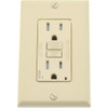 Leviton GFCI Receptacles, Grade: Commercial, Color: Ivory, NEMA Configuration: 5-15R, Amperage: 15, Reset Type: Manual, Voltage: 125 VAC AGTR1-I - 32533614