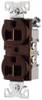 Cooper Wiring Devices 125 VAC 15A NEMA 5-15R Specification Grade Brown Straight Blade Duplex Receptacle 1 Phase, 2 Pole, 3 Wire, Self-Grounding, Flush Mount, Tamper Resistant BR15B - 78008992