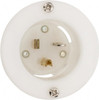Hubbell Wiring Device-Kellems 125 VAC 20A NEMA 5-20P Industrial Grade White Straight Blade Single Receptacle 1 Phase, 2 Pole, 3 Wire, Self-Grounding, Flush Mount HBL5378C - 54030994