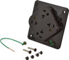 Hubbell Wiring Device-Kellems 125 VAC 20A NEMA 5-20R Hospital Grade Brown Straight Blade Fourplex Receptacle 1 Phase, 2 Pole, 3 Wire, Self-Grounding, Flush Mount, Impact Resistant HBL420H - 54031281