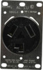 Leviton 125/250 VAC 30A NEMA 10-30R Industrial Grade Black Straight Blade Single Receptacle 1 Phase, 3 Pole, 3 Wire, Ungrounded, Flush Mount, Corrosion Resistant 5207-S10 - 74366410
