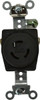 Cooper Wiring Devices 125 VAC, 15 Amp, L5-15R NEMA, Self Grounding Receptacle 2 Poles, 3 Wire, Female End, Black CWL515R - 78009081