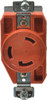 Cooper Wiring Devices 250 VAC, 30 Amp, L6-30R NEMA, Isolated Ground Receptacle 2 Poles, 3 Wire, Female End, Orange IGL630R - 48785315