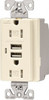 Cooper Wiring Devices 2 USB Port, 2 Receptacle, 125 VAC, 5 VDC USB Receptacle 5-15R NEMA Configuration, 15 Amp, Light Almond, 2.1 Amp Charging Power, Automatic Grounding, Screw Mount TR7745LA-BOX - 55428122