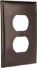 Legrand Pass & Seymour 1 Gang, 4-11/16 Inch Long x 2-15/16 Inch Wide, Standard Outlet Wall Plate Duplex Outlet, Brown, Nylon TP8 - 01189307