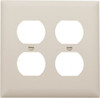 Legrand Pass & Seymour 2 Gang, 4-11/16 Inch Long x 2-15/16 Inch Wide, Standard Outlet Wall Plate Duplex Outlet, Light Almond, Nylon TP82LA - 01189372