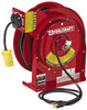 Reelcraft 12 AWG, 45 ft. Cable Length, Cord & Cable Reel with Outlet End 1 Outlet, NEMA 5-15R, 15 Amps, 125 Volts, SJEOOW Cable, Red Reel L 4545 123 3 - 02756260
