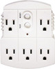 Tower Manufacturing 5 Outlets, 125 Volt, 15 Amp, White, GFCI 5b Outlet Adapter 5-15P, 5-15R NEMA Configuration, cUL, UL File E174279 30440003 - 36029262
