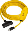 Tower Manufacturing 3 Outlets, 125 Volt, 15 Amp, Yellow, GFCI and Triple Tap Cord Set 5-15P, 5-15R NEMA Configuration, 25 Ft. Long, cUL Listed, OSHA, UL File E174279 30438302-01 - 36029189