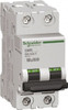 Schneider Electric 6 Amp, 480Y/277 V, 2 Pole, DIN Rail Mount Miniature Circuit Breaker Thermal Magnetic Trip MG24129 - 69529048