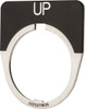 Eaton Cutler-Hammer Half Round, Legend Plate - Up Black Background, 30-1/2mm Hole Diameter 10250TM35 - 07827355