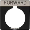 Eaton Cutler-Hammer Square, Legend Plate - Forward Black Background, 30-1/2mm Hole Diameter 10250TS15 - 07827009