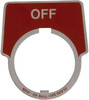 Schneider Electric Aluminum Legend Plate - Off Black Background, 30mm Hole Diameter, 1-3/4 Inch Wide 9001KN304 - 69654648