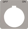 Schneider Electric Square, Plastic Legend Plate - Off-On Silver Background, Black Letters, 1.2 Inch Hole Diameter, 1-3/4 Inch Square 9001KN244SP - 54424502
