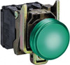 Square D 24 VAC/VDC Green Lens LED Indicating Light Round Lens, Screw Clamp Connector, 46.5mm OAL x 30mm Wide, Shock Resistant, Vibration Resistant XB4BVB3 - 55489645
