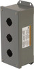 Square D 3 Hole, 30mm Hole Diameter, Steel Pushbutton Switch Enclosure 5-1/4 Inch High x 4.17 Inch Wide x 3.62 Inch Deep, 1, 3, 15 NEMA Rated 9001KYAF3 - 55484307