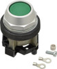 Eaton Cutler-Hammer 30-1/2mm Mount Hole, Flush, Pushbutton Switch Only Round, Green Pushbutton, Nonilluminated, Momentary (MO), Corrosion Resistant, Oiltight and Watertight HT8AAG - 74769100