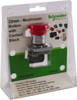 Schneider Electric 22mm Mount Hole, Extended Mushroom Head, Pushbutton Switch with Contact Block Round, Red Pushbutton, Nonilluminated XB4AB2 - 69677052