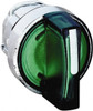 Schneider Electric 22mm Mount Hole, 3 Position, Handle Operated, Selector Switch Green, Maintained (MA), Illuminated, Shock, Vibration and Water Resistant ZB4BK1333 - 69533982