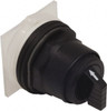 Schneider Electric 1.18 Inch Mount Hole, 3 Position, Knob and Pushbutton Operated, Selector Switch Only Black, Maintained (MA), without Contact Blocks, Anticorrosive, Weatherproof, Dust and Oil Resistant 9001SKS49B - 54423223