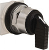 Schneider Electric 30mm Mount Hole, 3 Position, Knob and Pushbutton Operated, Selector Switch Only Black, Momentary (MO), without Contact Blocks, Weatherproof and Dust and Oil Resistant 9001KS52FB - 69653863