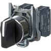 Square D 0.87 Inch Mount Hole, 3 Position, Knob Operated, Selector Switch Only Black, Maintained (MA), Nonilluminated, 2NO, Shock and Vibration Resistant XB4BD33 - 55484257