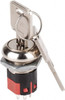 GC/Waldom Electronics 4 Amp at 125 Volt, SPDT, 4 Tumbler Key Switch Solder Terminal, 0.76 Inch Mount Hole Diameter, 0.931 Inch Cylinder Length, On-Off-On Sequence 35-3197 - 06969166
