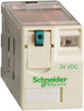 Schneider Electric 3,750 VA Power Rating, Electromechanical Plug-in General Purpose Relay 15 Amp at 250 VAC & 28 VDC, 2CO, 24 VDC RPM21BD - 69652006