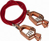 Hubbell 19 AWG, 5 Ft., Alligator Clip, Grounding Cable with Clamps Noninsulated, Includes 2 Alligator Clips, Federal Specification A-A-59466-010 GCSP-AA-05 - 03384062