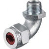 Hubbell Wiring Device-Kellems 0.19 to 0.25" Liquidtight Elbow Strain Relief Cord Grip 1/2 NPT, 2-1/2" OAL, Steel NHC1021ZP - 96195102
