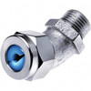 Hubbell Wiring Device-Kellems 0.5 to 0.38" General Elbow Strain Relief Cord Grip 1/2 NPT, 2.49" OAL, Zinc-Plated Steel VHC1023ZP - 97776934