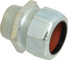 Thomas & Betts 1.375 to 1.485" Liquidtight Straight Strain Relief Cord Grip 1-1/4 NPT, 2-1/2" OAL, Iron & Zinc 2557 - 54116470
