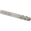 Accupro 5/16" Diam, 3/4" LOC, 4 Flute Solid Carbide Ball End Mill Uncoated, Single End, 2-1/2" OAL, 5/16" Shank Diam, Spiral Flute 12184631 - 07761430