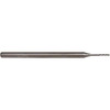 Accupro 0.04" Diam, 0.2" LOC, 3 Flute Solid Carbide Ball End Mill Uncoated, Single End, 2-1/2" OAL, 1/8" Shank Diam, Spiral Flute AP58748369 - 58748369