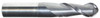 Accupro 21/64" Diam, 5/8" LOC, 2 Flute Solid Carbide Ball End Mill AlTiN Finish, Single End, 2" OAL, 3/8" Shank Diam, Spiral Flute 12184150 - 89838338