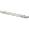 Accupro 3/8" Diam, 1" LOC, 3 Flute Solid Carbide Ball End Mill Uncoated, Single End, 4" OAL, 3/8" Shank Diam, Spiral Flute 12184505 - 60057940