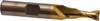 Cleveland 1/4" Diam, 5/8" LOC, 2 Flute High Speed Steel Ball End Mill TiN Finish, Single End, 2-7/16" OAL, 3/8" Shank Diam, Spiral Flute C39012 - 87400198