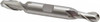 Cleveland 13/32" Diam, 13/16" LOC, 2 Flute High Speed Steel Ball End Mill Uncoated, Double End, 4-1/8" OAL, 1/2" Shank Diam, Spiral Flute C39140 - 87404315