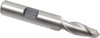 Hertel 5/16" Diam, 3/4" LOC, 2 Flute Cobalt Ball End Mill Uncoated, Single End, 2-1/2" OAL, 3/8" Shank Diam, Spiral Flute E2110020 - 84509967