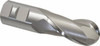Hertel 1-1/4" Diam, 2-1/2" LOC, 2 Flute High Speed Steel Ball End Mill Uncoated, Single End, 5" OAL, 1-1/4" Shank Diam, Spiral Flute E211011601 - 41117227