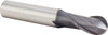 Kennametal 1/4" Diam, 21/64" LOC, 3 Flute Solid Carbide Ball End Mill AlTiN Finish, Single End, 1-1/2" OAL, 1/4" Shank Diam, Spiral Flute 4173831 - 46876785