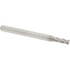 Accupro 3/32" Diam 4 Flute Solid Carbide 0.005" Corner Radius End Mill Uncoated, 1-1/2" OAL, 9/32" LOC, 1/8" Shank Diam, 30° Helix, RH Cut, RH Flute, Centercutting 12176910 - 58716382