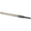 Accupro 0.09" Diam 4 Flute Solid Carbide 0.015" Corner Radius End Mill AlTiN Finish, 1-1/2" OAL, 0.27" LOC, 1/8" Shank Diam, 30° Helix, RH Cut, RH Flute, Centercutting 6503480 - 64540586