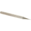 Accupro 0.015" Diam 2 Flute Solid Carbide 0.003" Corner Radius End Mill Uncoated, 1-1/2" OAL, 0.045" LOC, 1/8" Shank Diam, 30° Helix, RH Cut, RH Flute, Centercutting 6503366 - 64542582