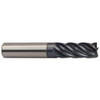 Accupro 1/4" Diam 5 Flute Solid Carbide 0.02" Corner Radius End Mill AlTiN Finish, 2-1/2" OAL, 3/4" LOC, 1/4" Shank Diam, 37° Helix, RH Cut, RH Flute, Centercutting 537-2500-020C11 - 87659165
