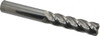 Accupro 3/4" Diam 4 Flute Solid Carbide 0.09" Corner Radius End Mill Uncoated, 6" OAL, 3" LOC, 3/4" Shank Diam, 40° Helix, RH Cut, RH Flute, Centercutting 12183371 - 76491760
