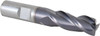 YG-1 1/2" Diam 3 Flute Solid Carbide 0.03 to 0.035" Corner Radius End Mill TiAlN Finish, 3" OAL, 1-1/4" LOC, 1/2" Shank Diam, 35° Helix, RH Cut, RH Flute 56593TF - 88600523